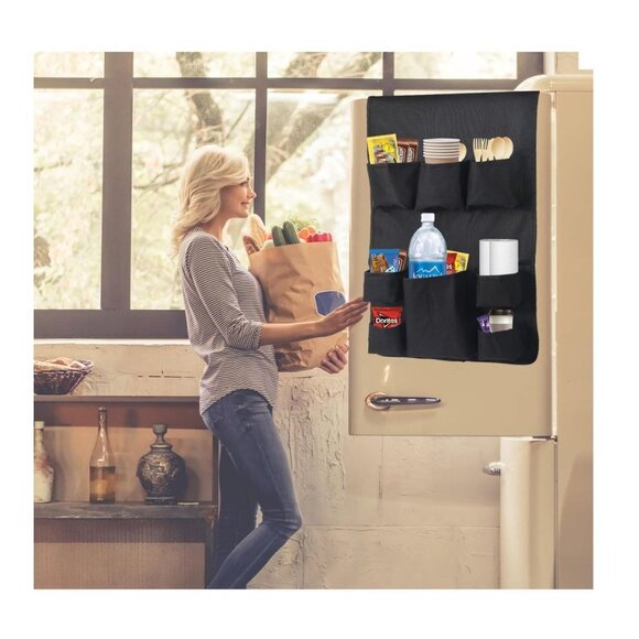 Mini Fridge Caddy Organizer Storage Bag (Black) - Picture 2 of 7